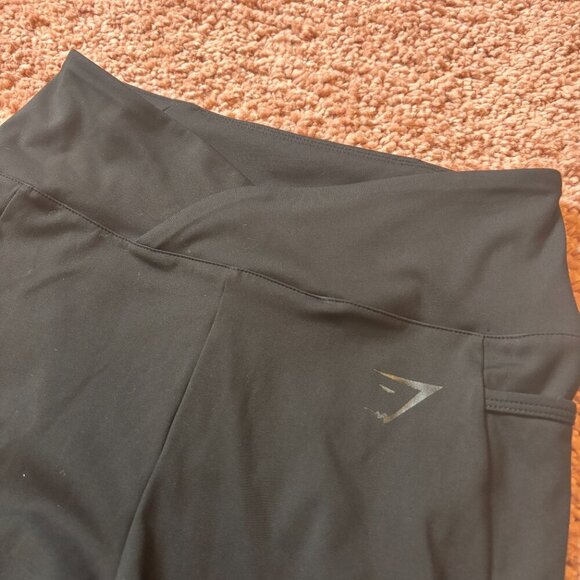 Gymshark x Nikki Blackketter Size Small S Black And Gray Cross Front Leggings - Picture 6 of 6